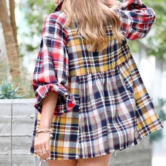 Plaid Swing Shirt w/Full Sleeves - Picture 4 of 5